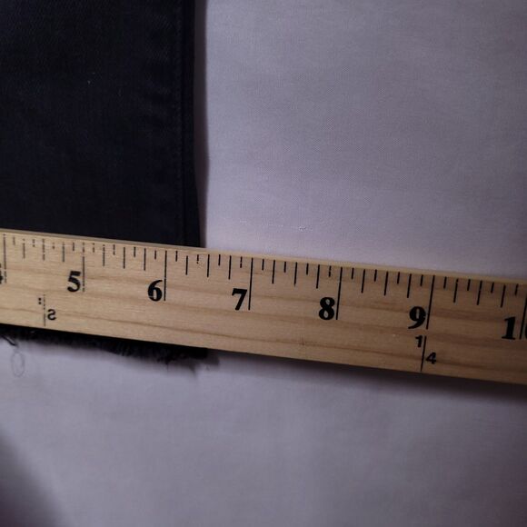 Mother Jeans 26 Black Insider Slit Ankle Fray Not Guilty - Picture 10 of 14